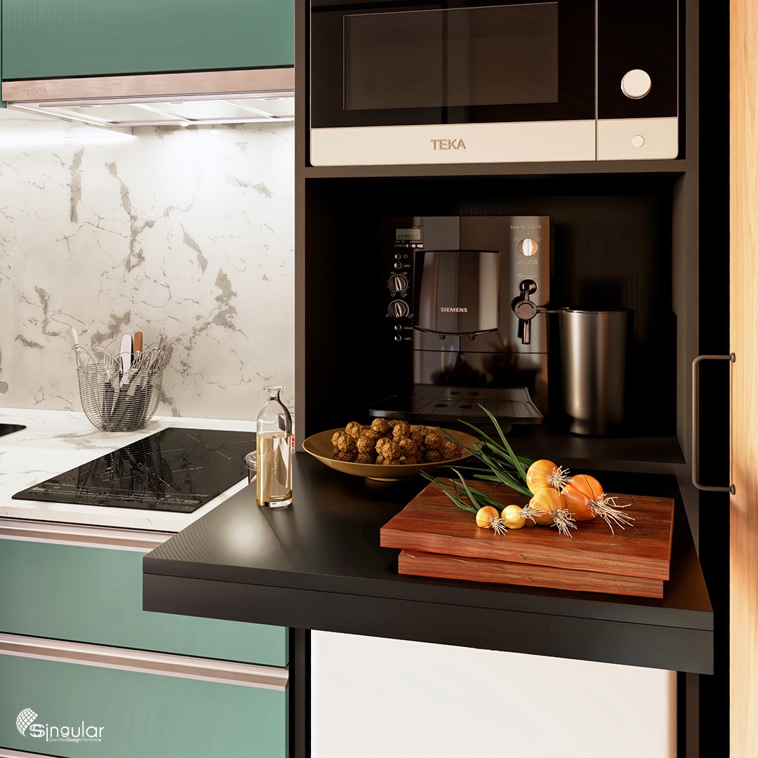 sSolara kitchenette, ssingular kitchen, custom-made kitchen