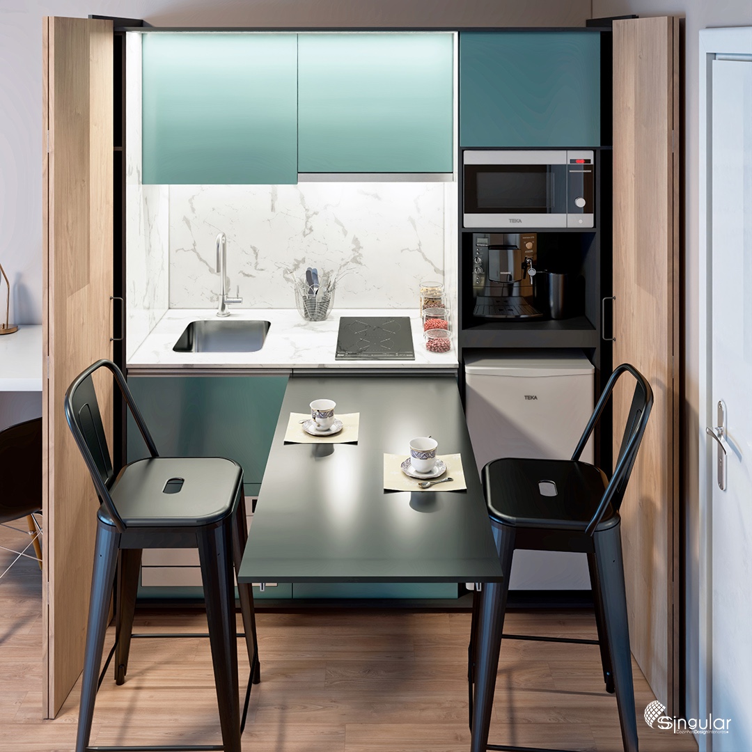 sSolara kitchenette, ssingular kitchen, custom-made kitchen
