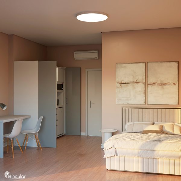 ssolara white kitchenette, ssolara kitchenette, small kitchens, orange kitchen, kitchenette, sSolara